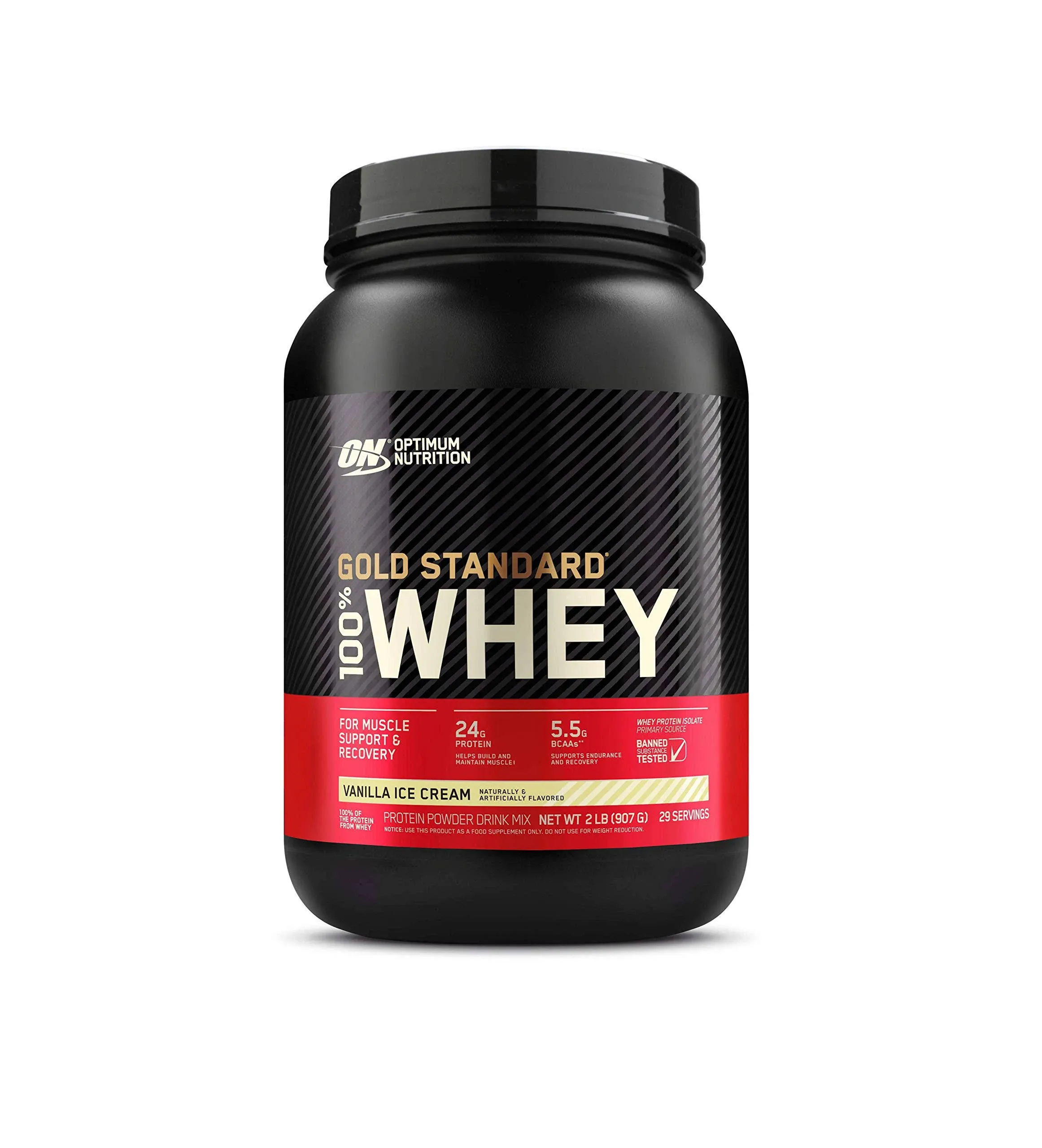 Optimum Nutrition
           Gold Standard 100% Whey Protein Powder For Muscle Support and Recovery Vanilla Ice Cream -- 29 Servings
        
        
        
        
        
          
          SKU #: 748927028652
          
            Shipping Wei