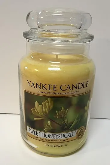 BRAND NEW Retired Yankee Candle Sweet Honeysuckle, Large Jar 22 oz