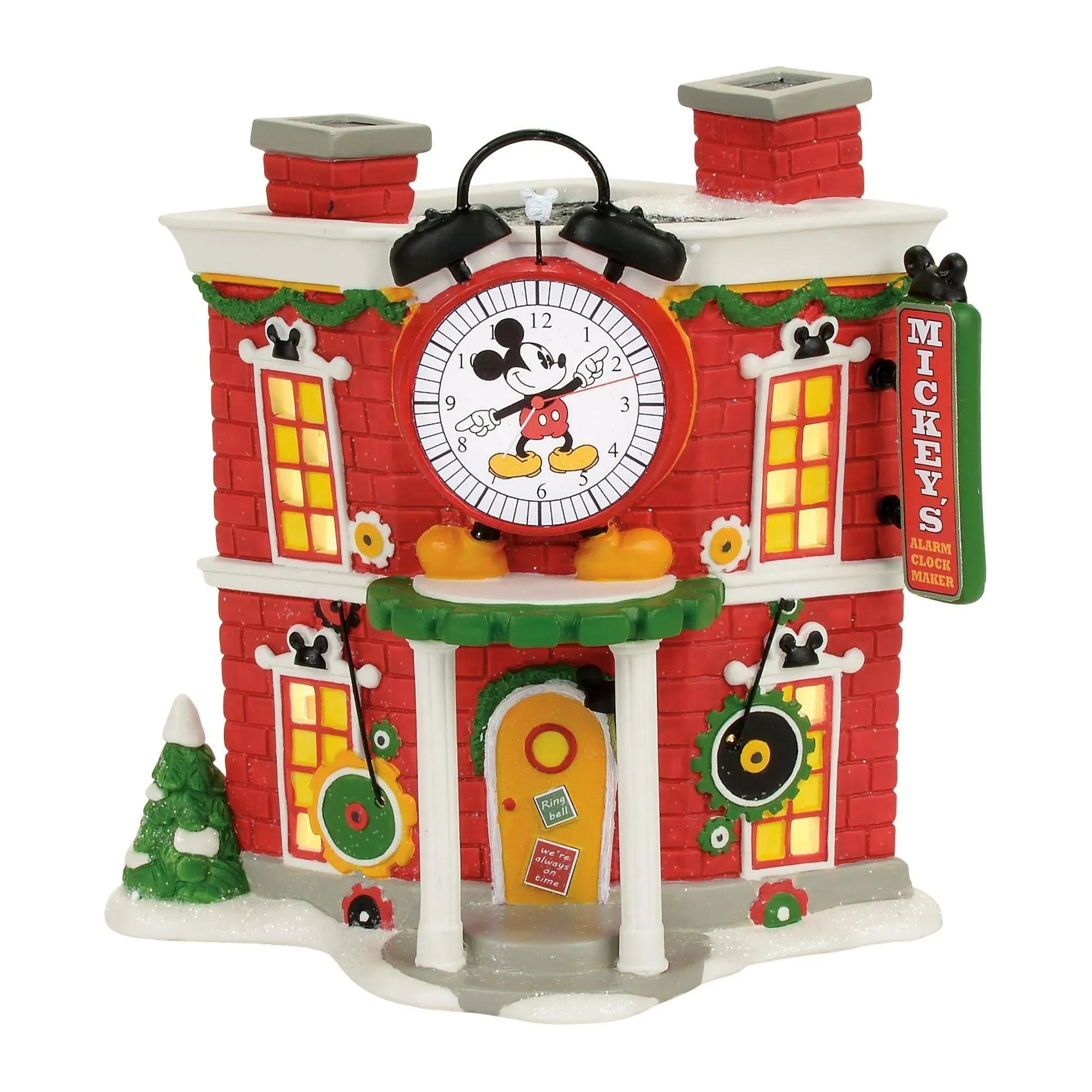 Department 56 Mickey's Alarm Clock Shop Disney Village