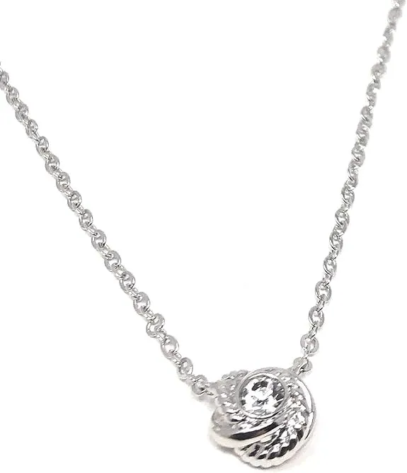 Kate Spade New York Infinity & Beyond Knot Silver Plated Charm Pendant Necklace