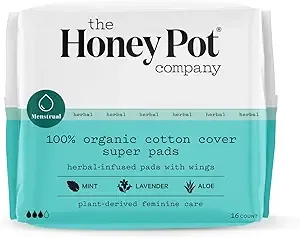 The Honey Pot Herbal Pads Super - 16 ct