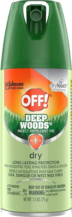 Off Deep Woods Insect Repellent, VIII, Dry - 2.5 oz