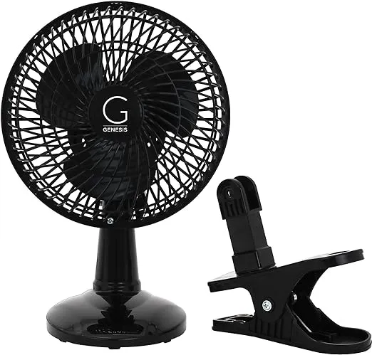 6-Inch Adjustable Clip Fan with 2-Speed Control - Perfect Mini Desk Companion