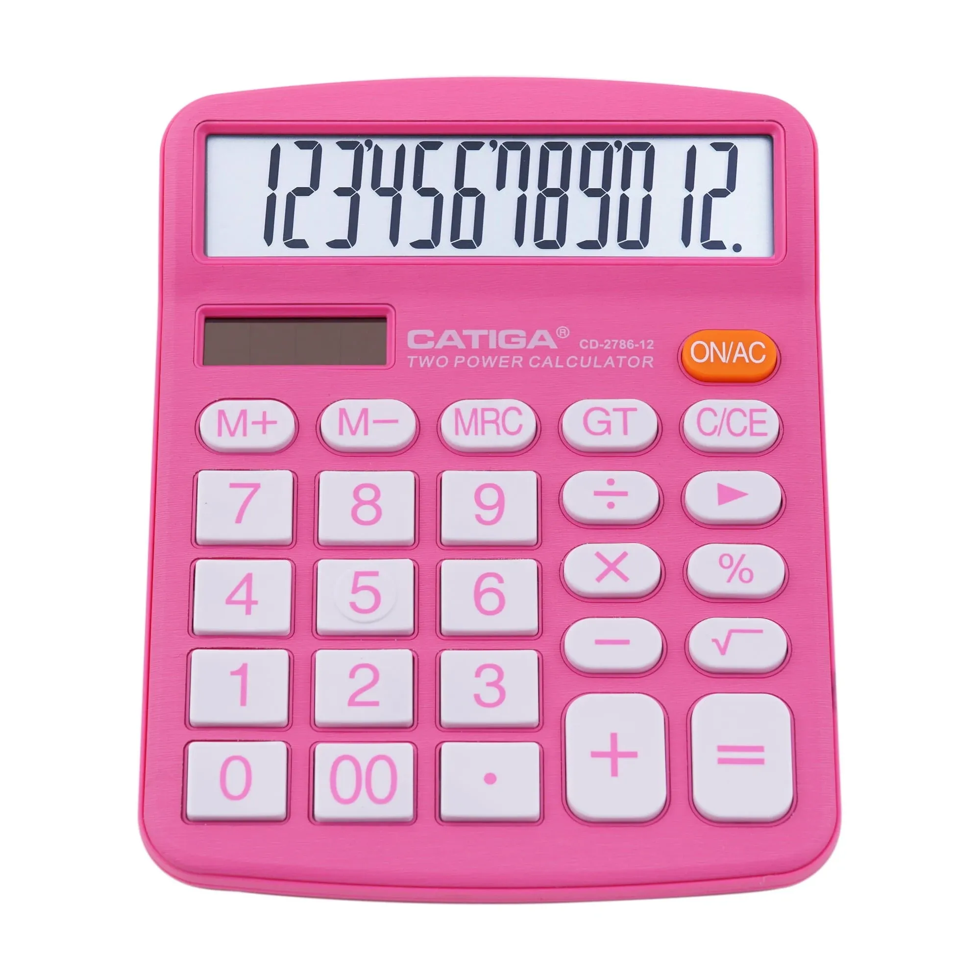 Catiga 12 Digit Desktop Calculator with Large LCD Display, Dual Solar Power and ...