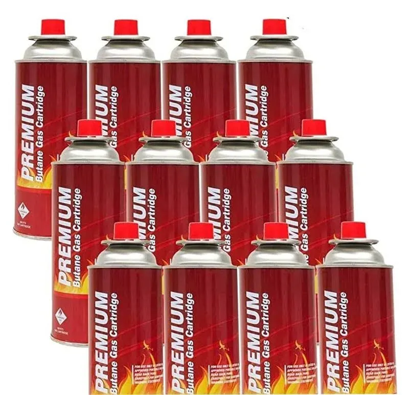 Butane Fuel Canister (12 Pack) - Explosion Proof RVR Safety Release System