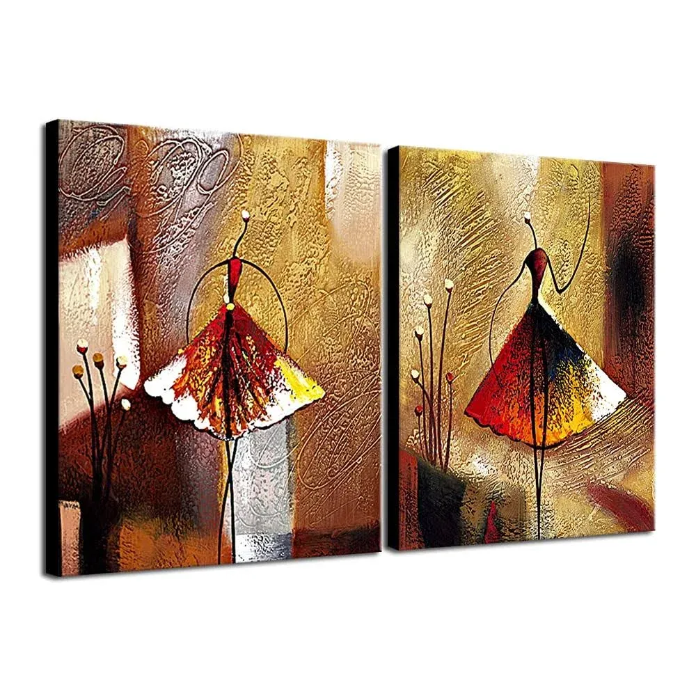 Wieco Art Ballet Dancers 2 Piece Modern Decorative Artwork