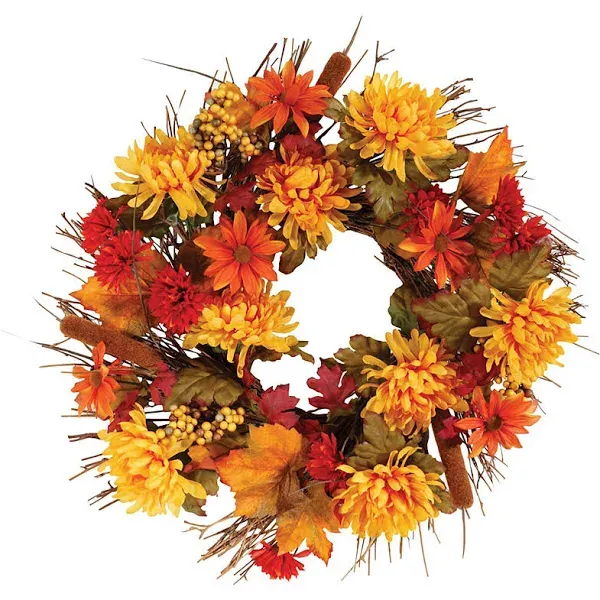 OakRidge Fall Mum Wreath