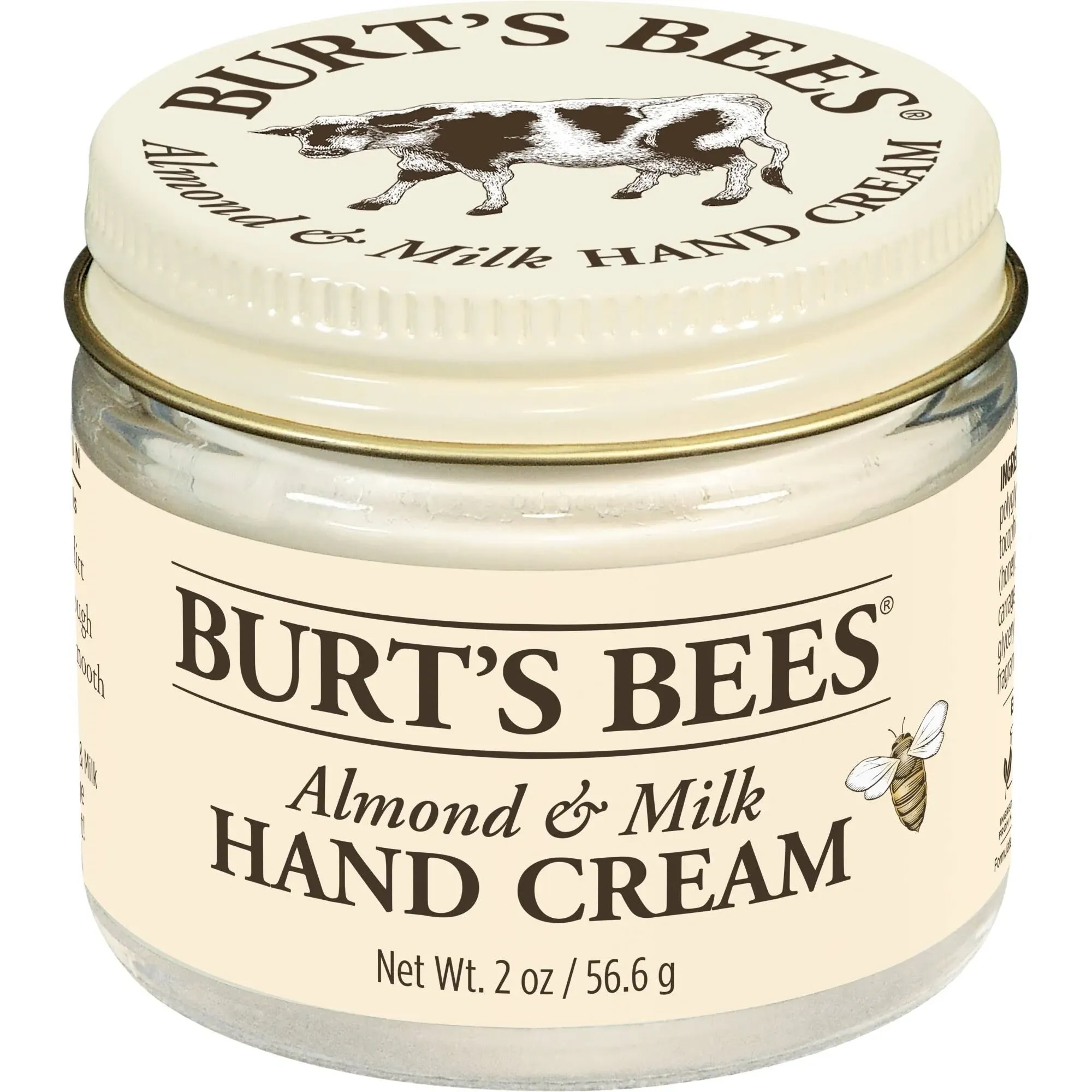 Burt&#039;s Bees Almond &amp; Milk Hand Cream - 2 Ounce Jar New （Pack of 2)