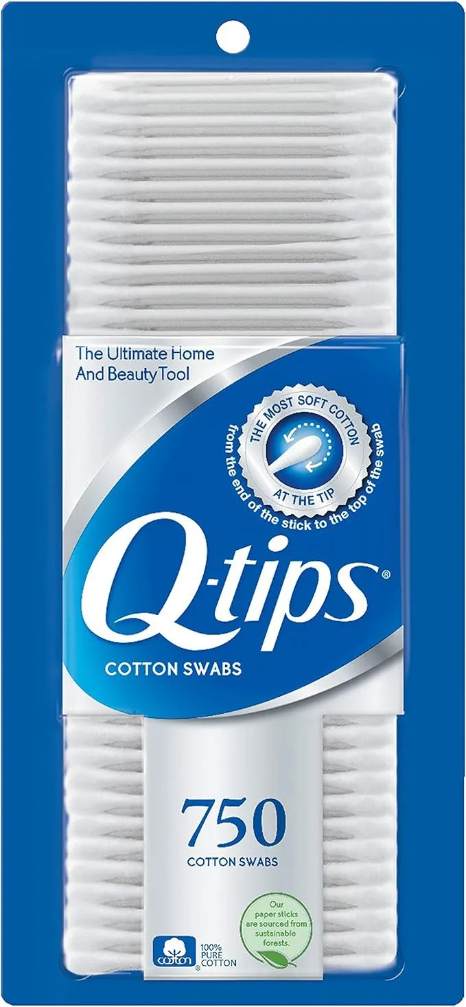 Q Tips Cotton Swabs - 750 cotton swabs