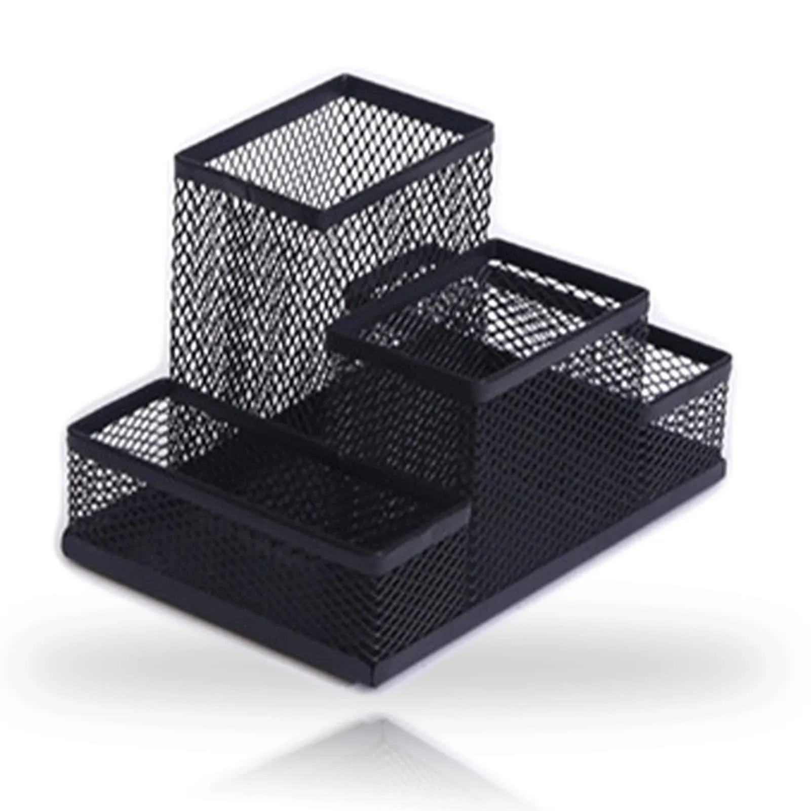 koofull Desk Organizer Desktop Mesh Pen Pencil Holder Caddy with 4 Compartmen...