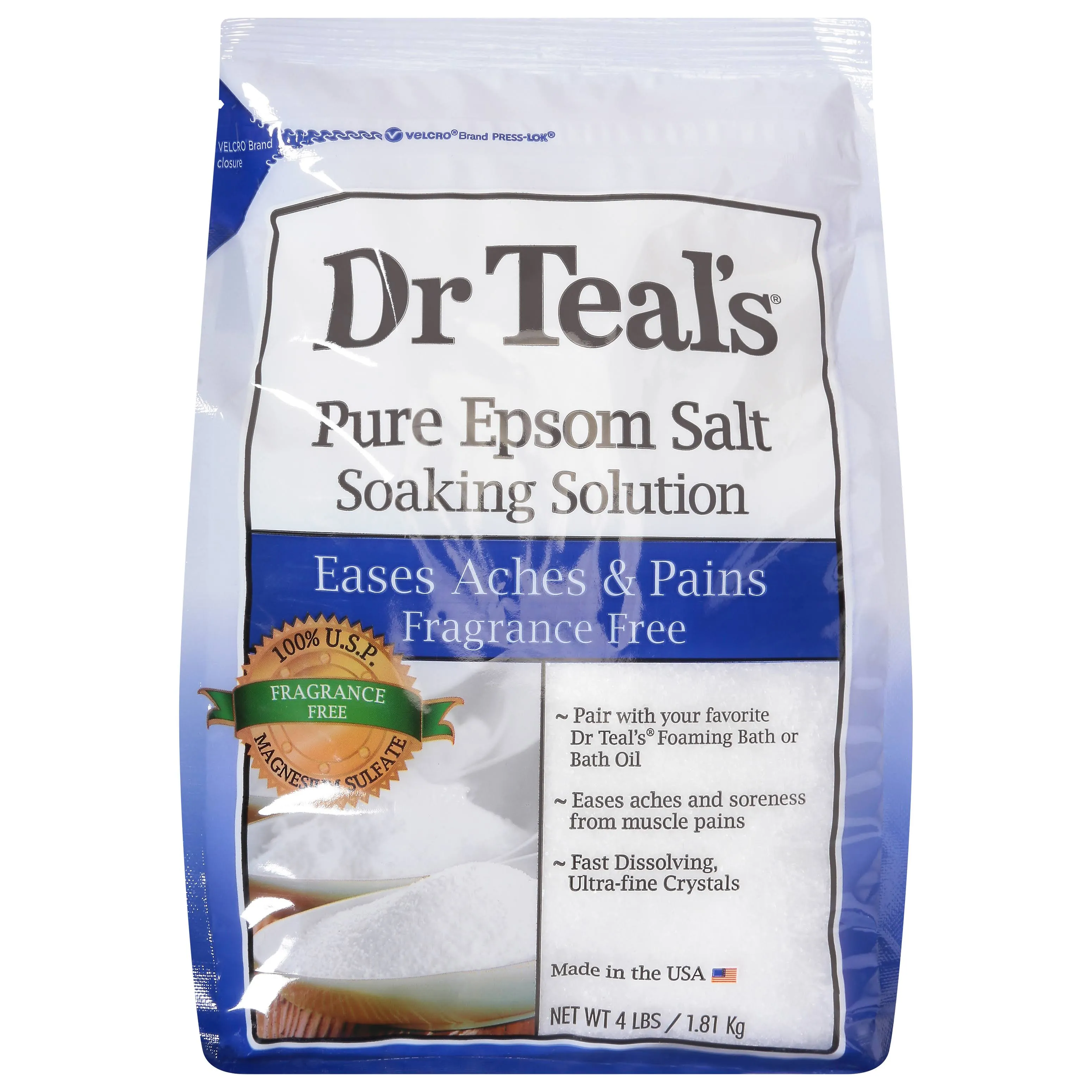 Dr Teal's Unscented Epsom Salt Bulk Magnesium Sulfate USP, 6 lbs (Pack of 6) 36 lbs Total (Packaging May Vary)