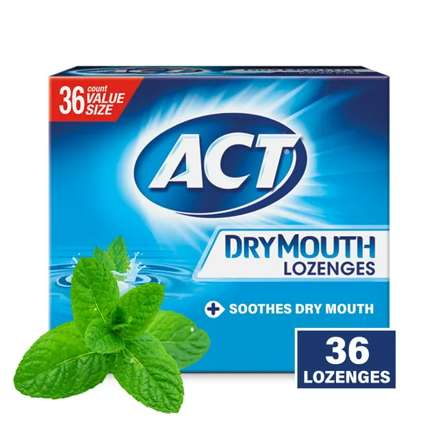 ACT Total Care Dry Mouth Lozenges, Soothing Mint - 18 count