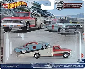 Hot Wheels '61 Impala y '72 Chevy Ramp Truck, Equipo de transporte #54