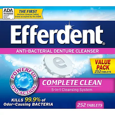 Efferdent Denture Cleanser Tablets Complete Clean 102ct