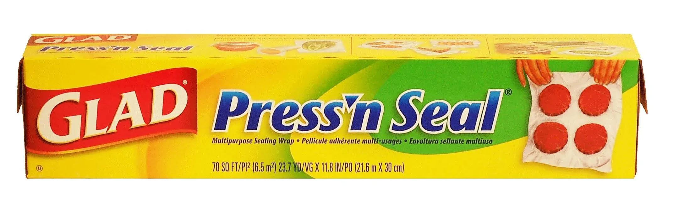 Glad Press 'n Seal Sealable Plastic Wrap - 70 sq ft roll