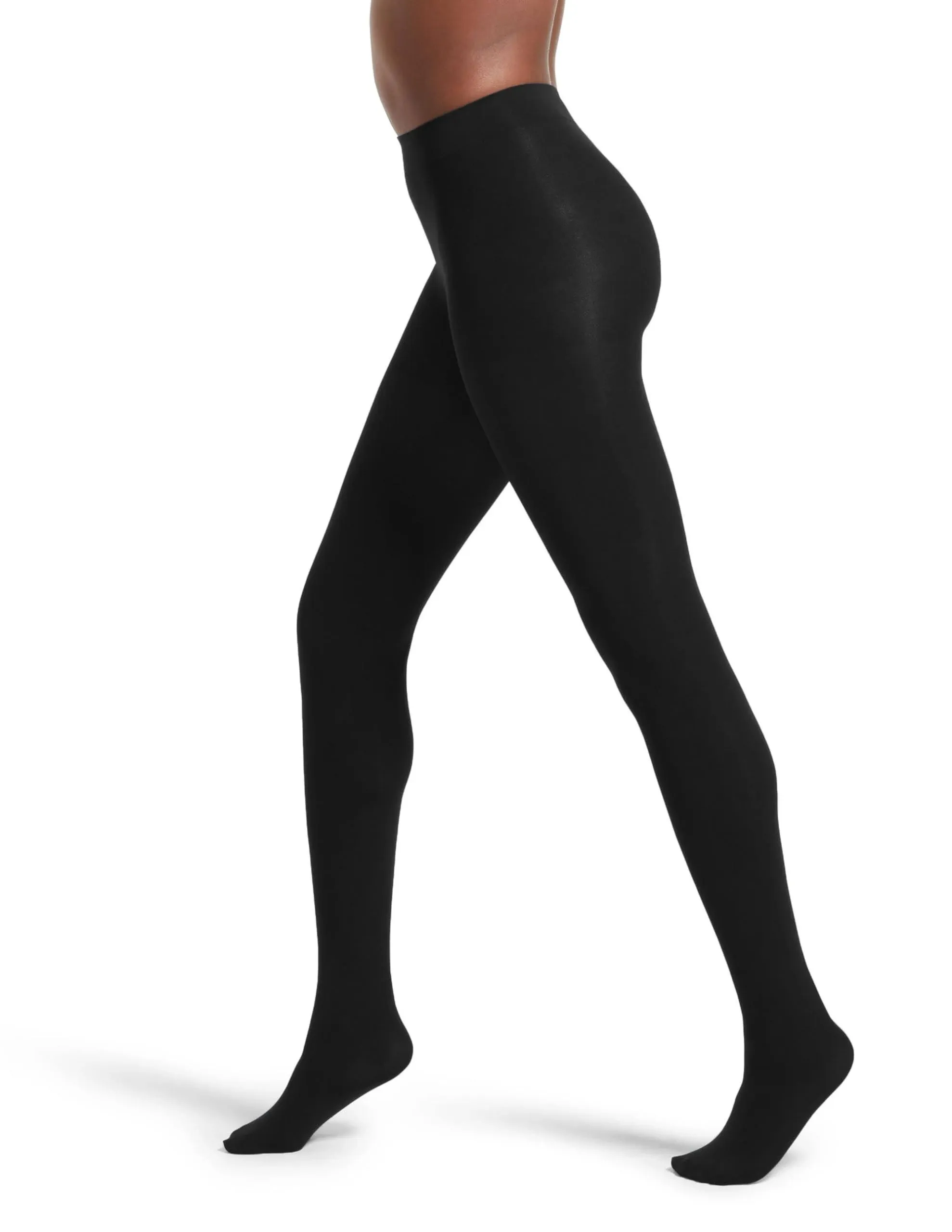 No Nonsense Women's Super Opaque Control Top Tights, Size: XXL, Black