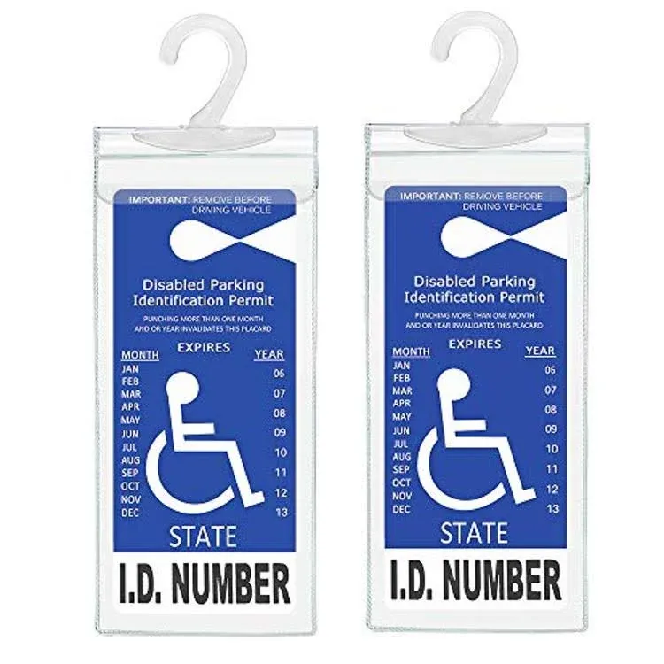 Handicap Parking Placard Holder, Ultra Transparent Disabled Parking Permit Cover