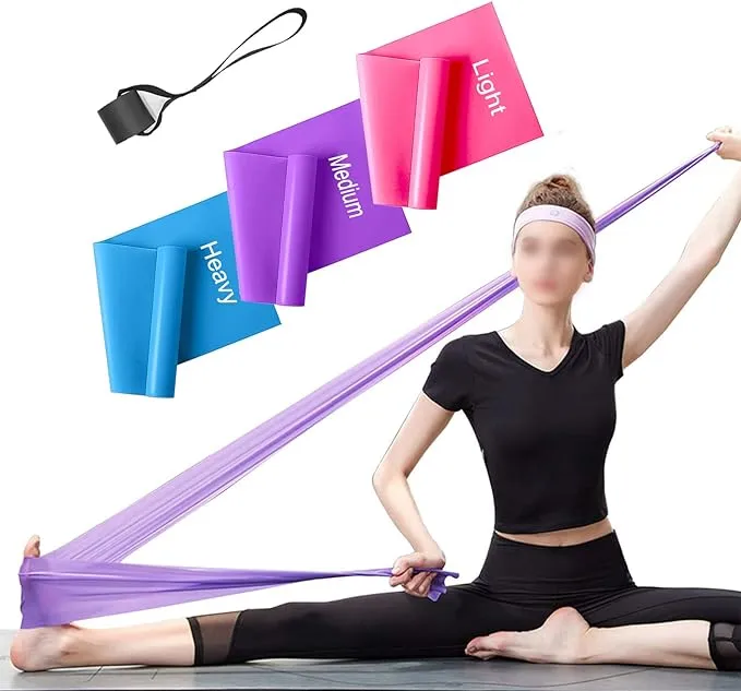 Resistance Bands Set, 3 Pack Professional Latex Elastic Bands for Home or Gym ...