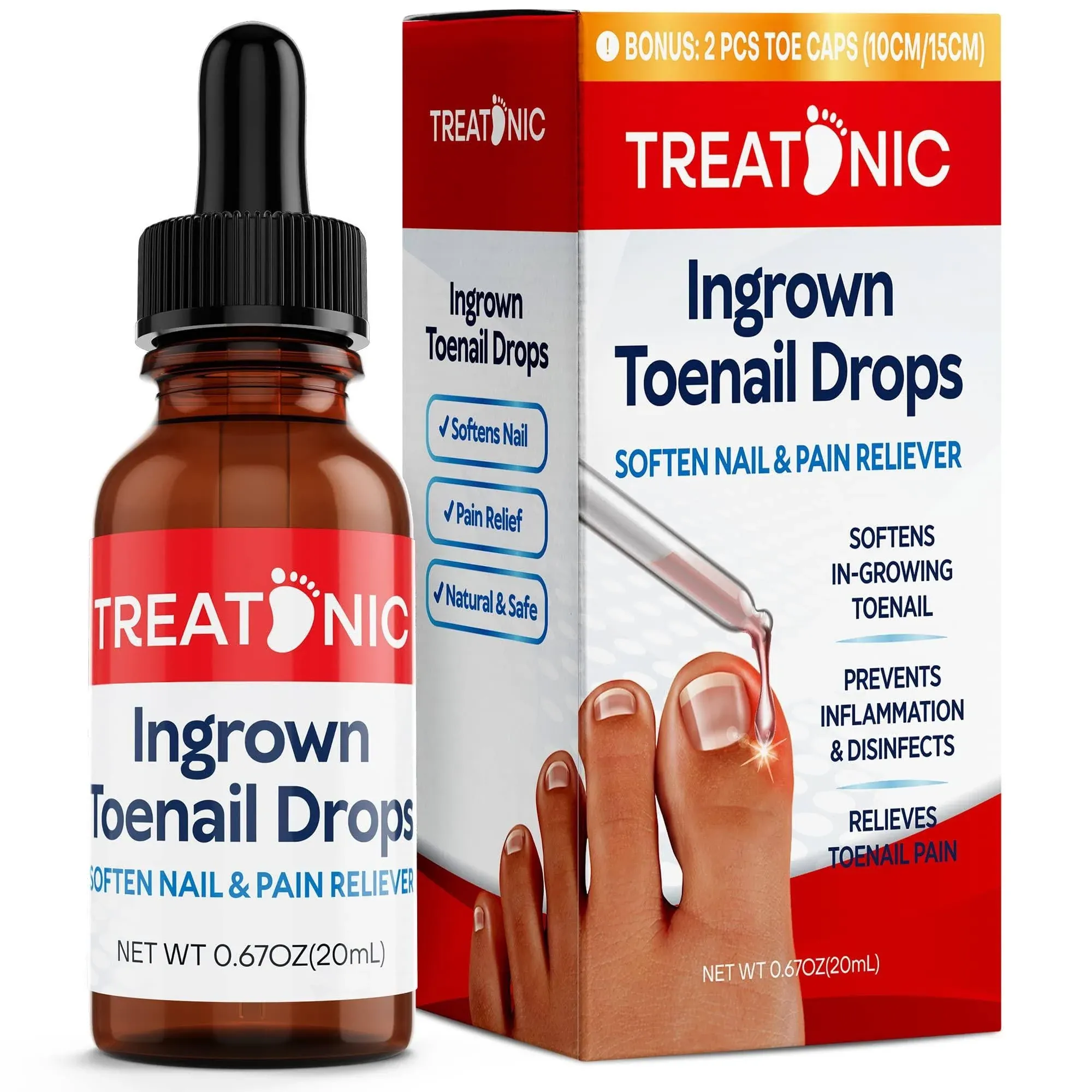 Treatonic Ingrown Toenail Treatment - Ingrown Toenail Pain Reliever and Softener ...