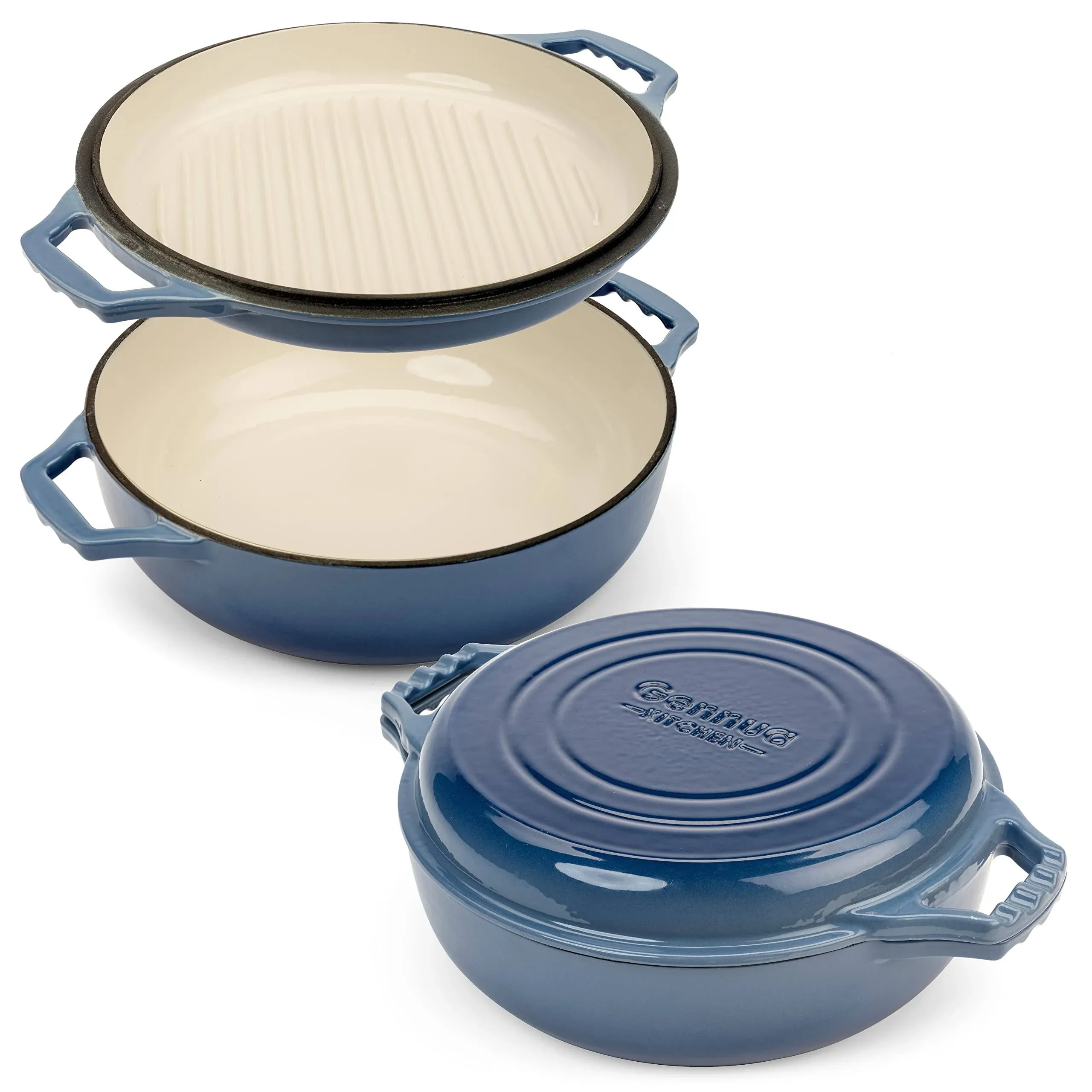 Gennua 3.3-Quart Enameled Cast Iron Braiser