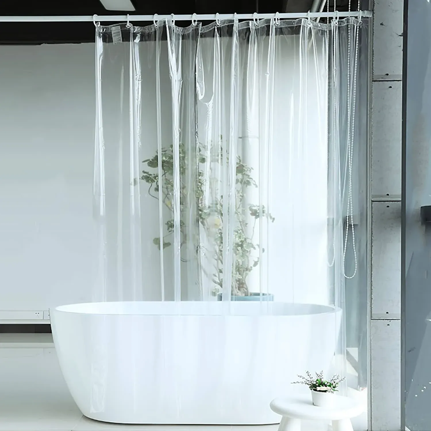 PEVA Shower Curtain Liner Heavy Duty Waterproof Curtain For Bathroom 72&#034; x 72&#034;