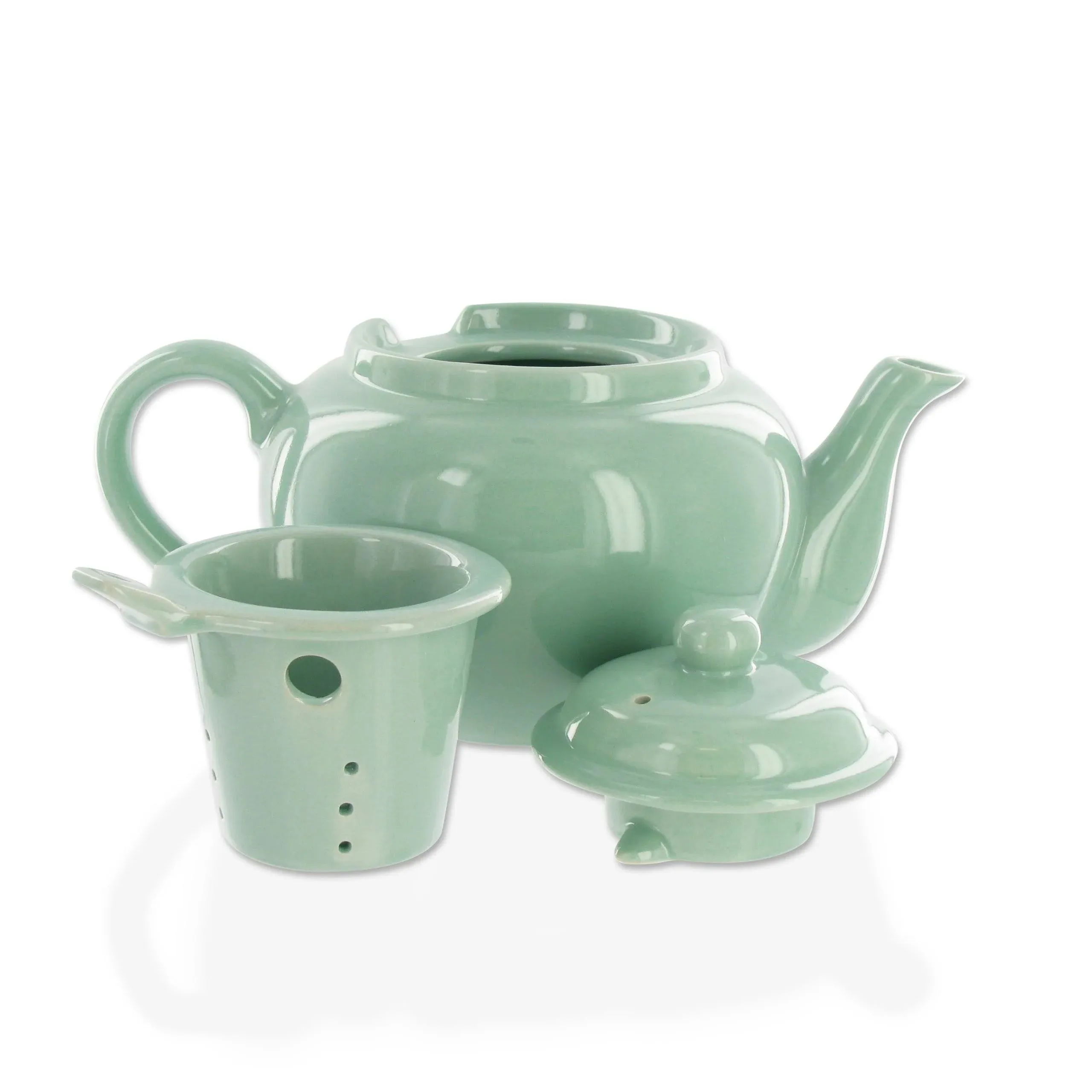 Amsterdam 2 Cup Infuser Teapot - Sea Foam