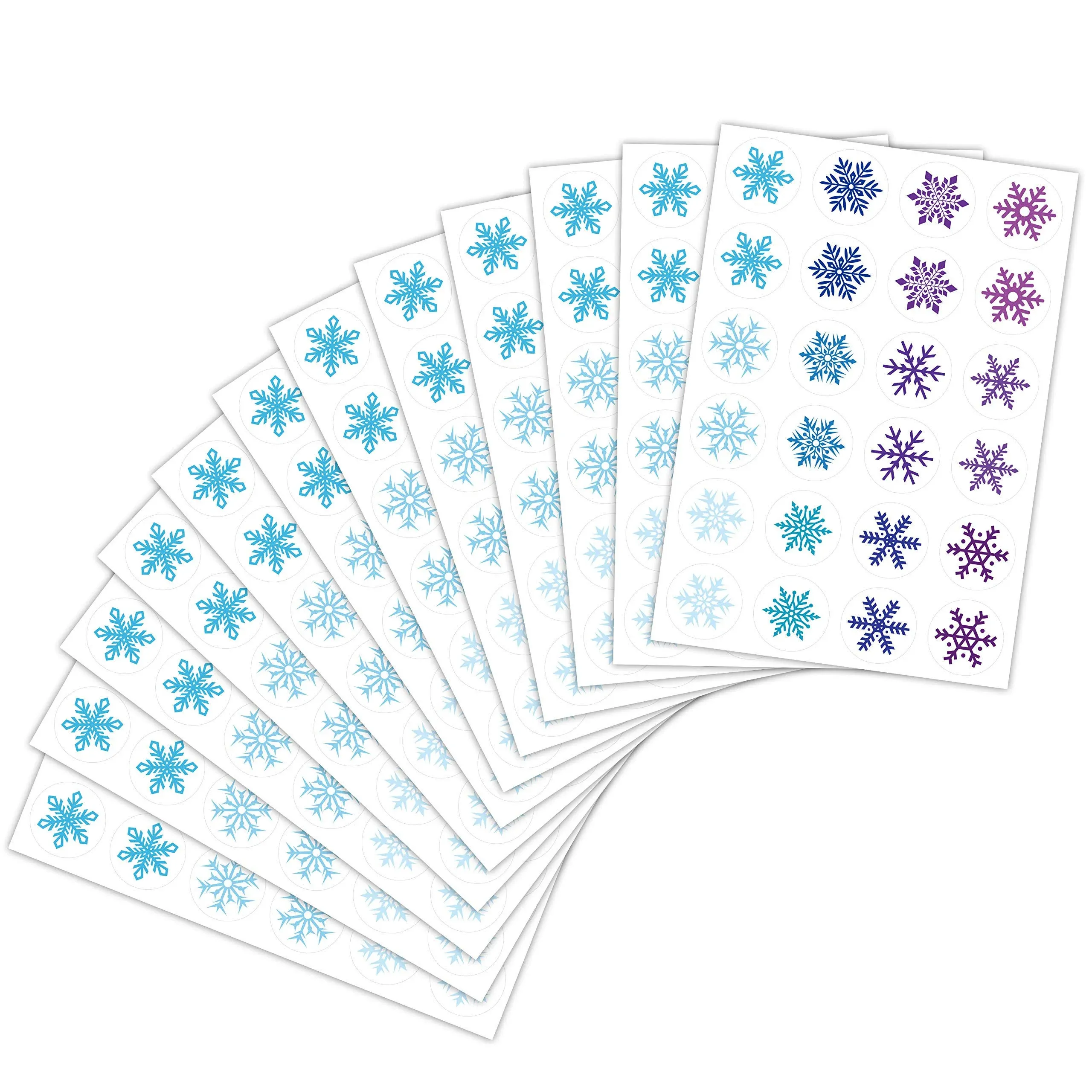 Lesnala 1392PCS Snowflake Stickers Cards Envelope Seals Decals Round Circle L...