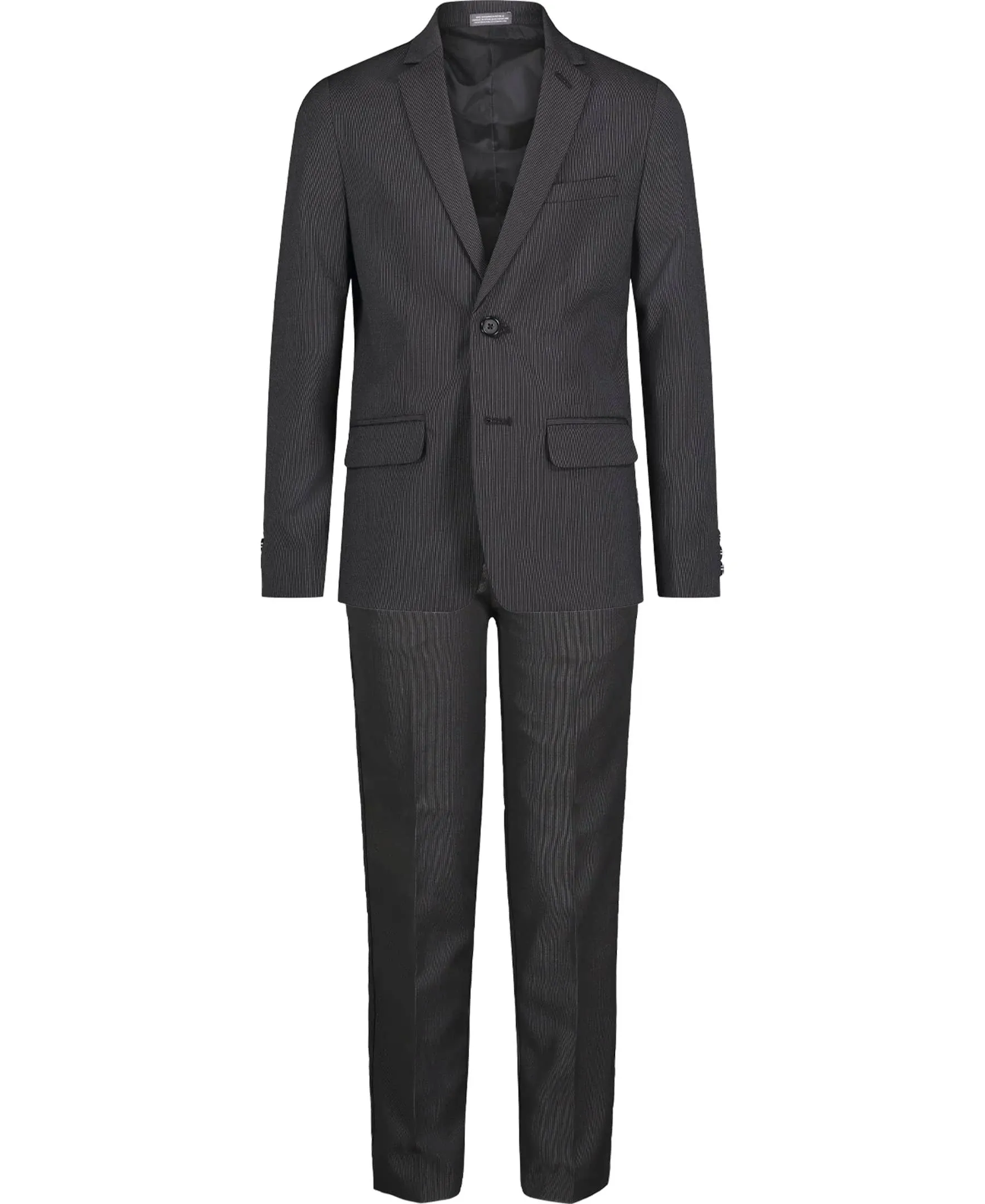 Van Heusen Boys 8-20 Mini Stripe Suit, Black, 16