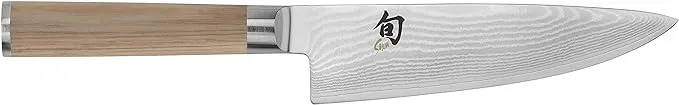 Shun Cutlery Classic Blonde Chef's Knife 8”, Thin, Light Kitchen Knife, Ideal for All-Around Food Preparation, Authentic, Handcrafted Japanese, Professional Chef Knife