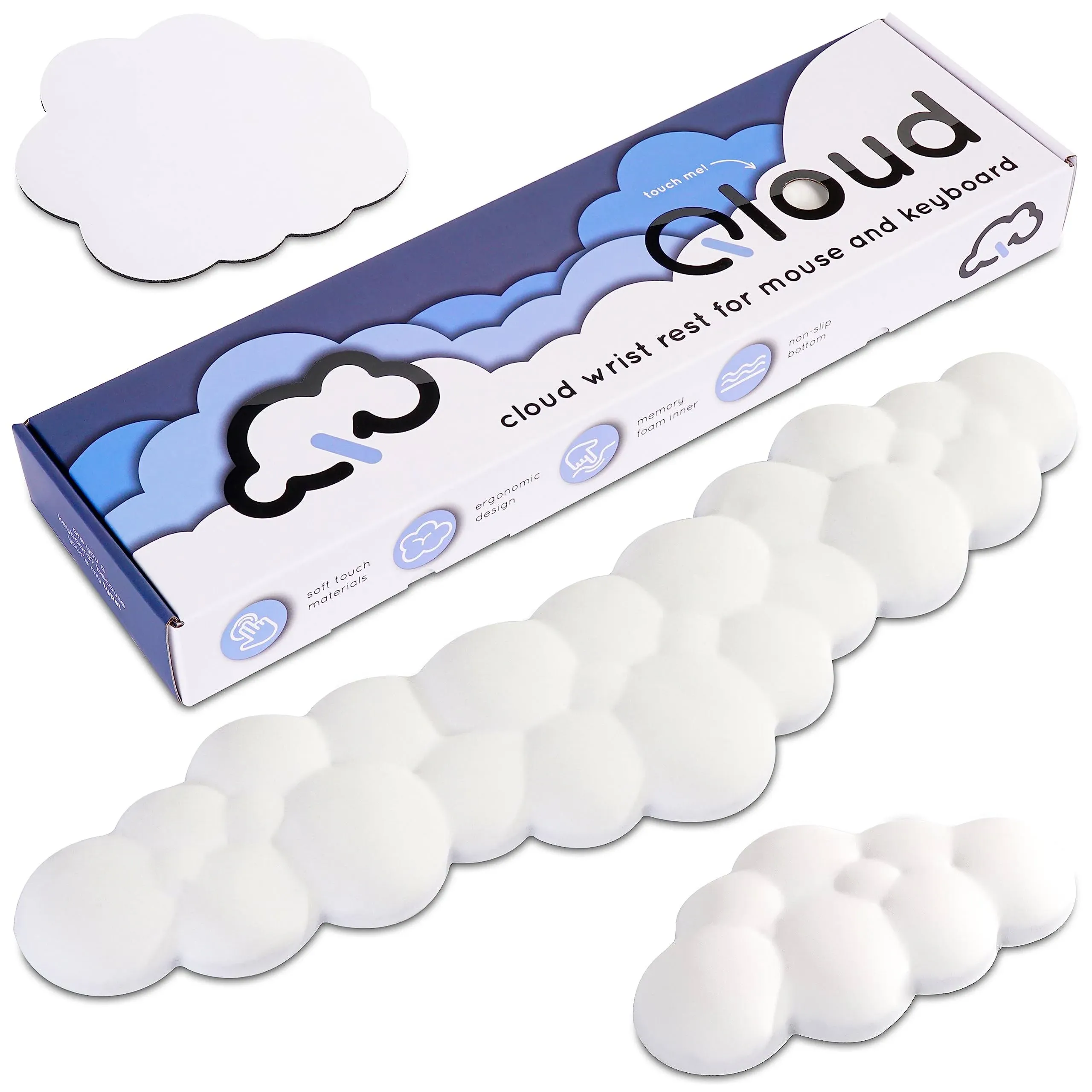 Create-ables Qloud Cloud Wrist Rest Keyboard – Cloud Palm Rest Keyboard Rest ...