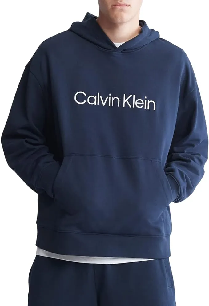 Calvin Klein Performance Men&#039;s M Embroidered Logo Hoodie Gray 