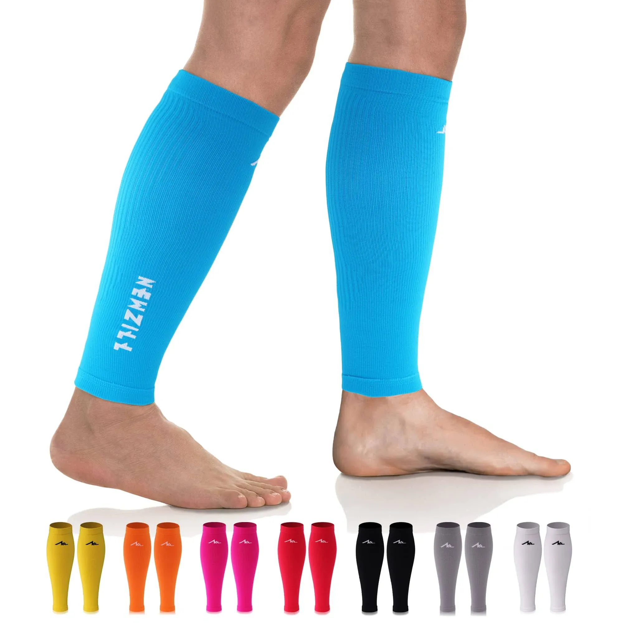 NEWZILL Compression Calf Sleeves (20-30mmHg) for Men & Women Perfect Option to Compression Socks for Running Travel Nursing