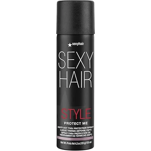 SexyHair Style Protect Me Hot Tool Protection Spray, 4.2 Oz | Thermal Protection | Up to 78% Breakage Reduction | Light HoldSexyHair Style Protect Me Hot Tool Protection Spray, 4.2 O…