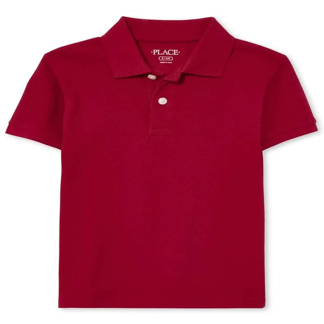 The Children's Place Boys Uniform Pique Polo Shirt, Classicred, XL 14 Husky