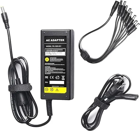 #1 Adaptador De Corriente Para Camaras De Seguridad 12V 5A 100V-240V CA Al Cable