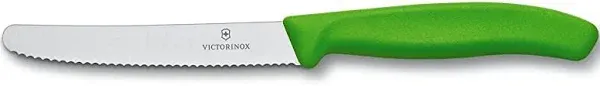 Victorinox Swiss Classic 4-1/2-Inch Utility Knife with Round Tip, Green Handle