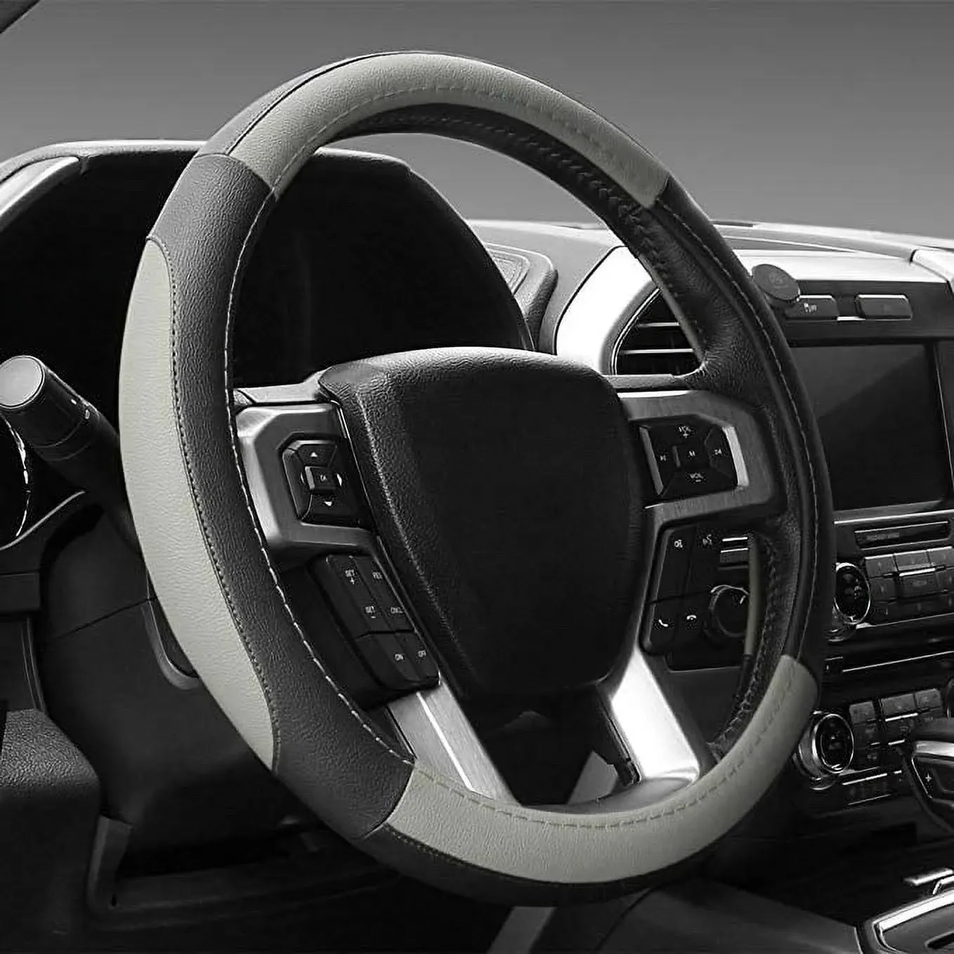 SEG Direct Car Steering Wheel Cover for F-150 Tundra Range Rover 15.5-16 Inch, B