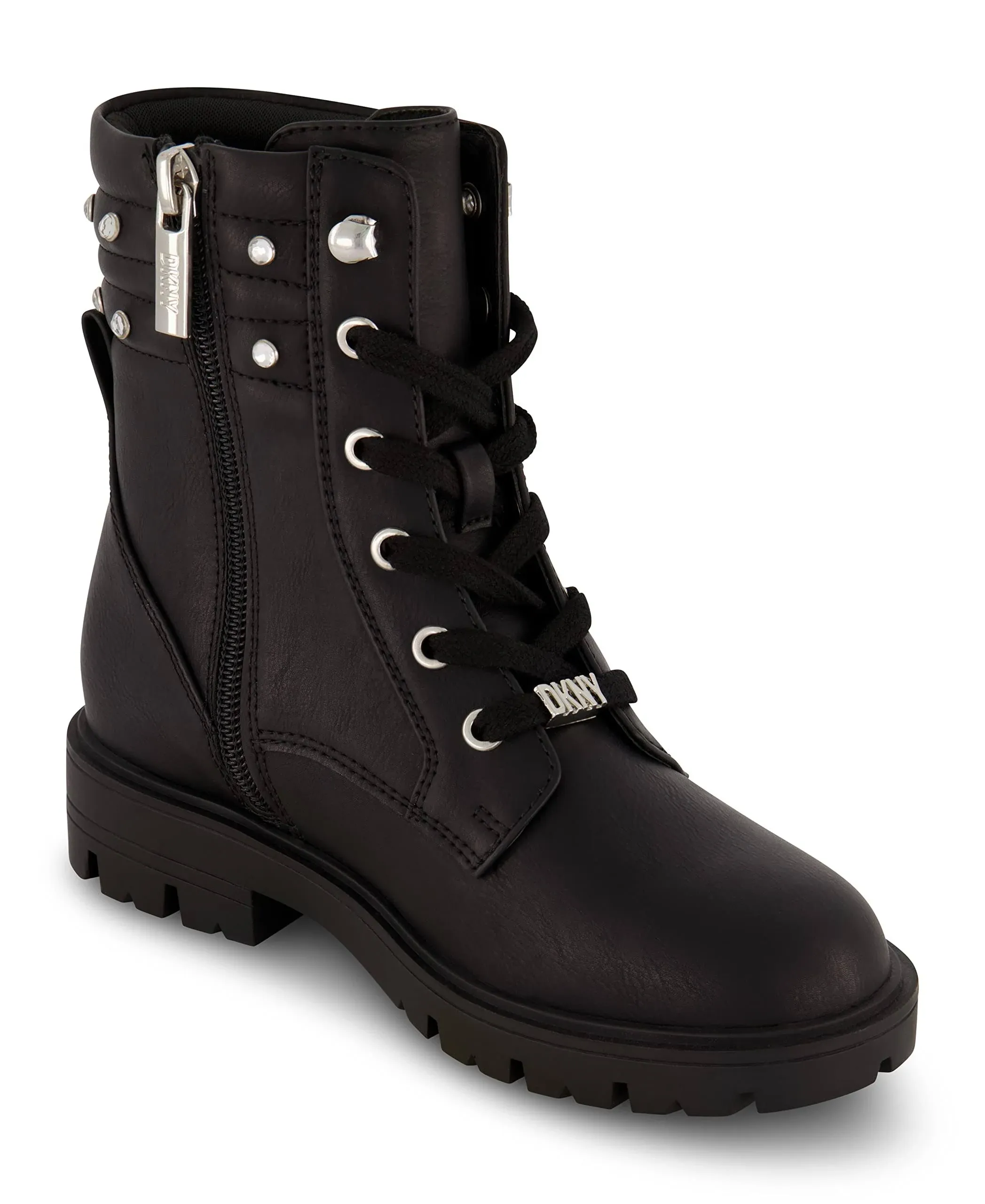 DKNY
Little Girls Stassi Stone Crystal Stud Collar Moto Boots