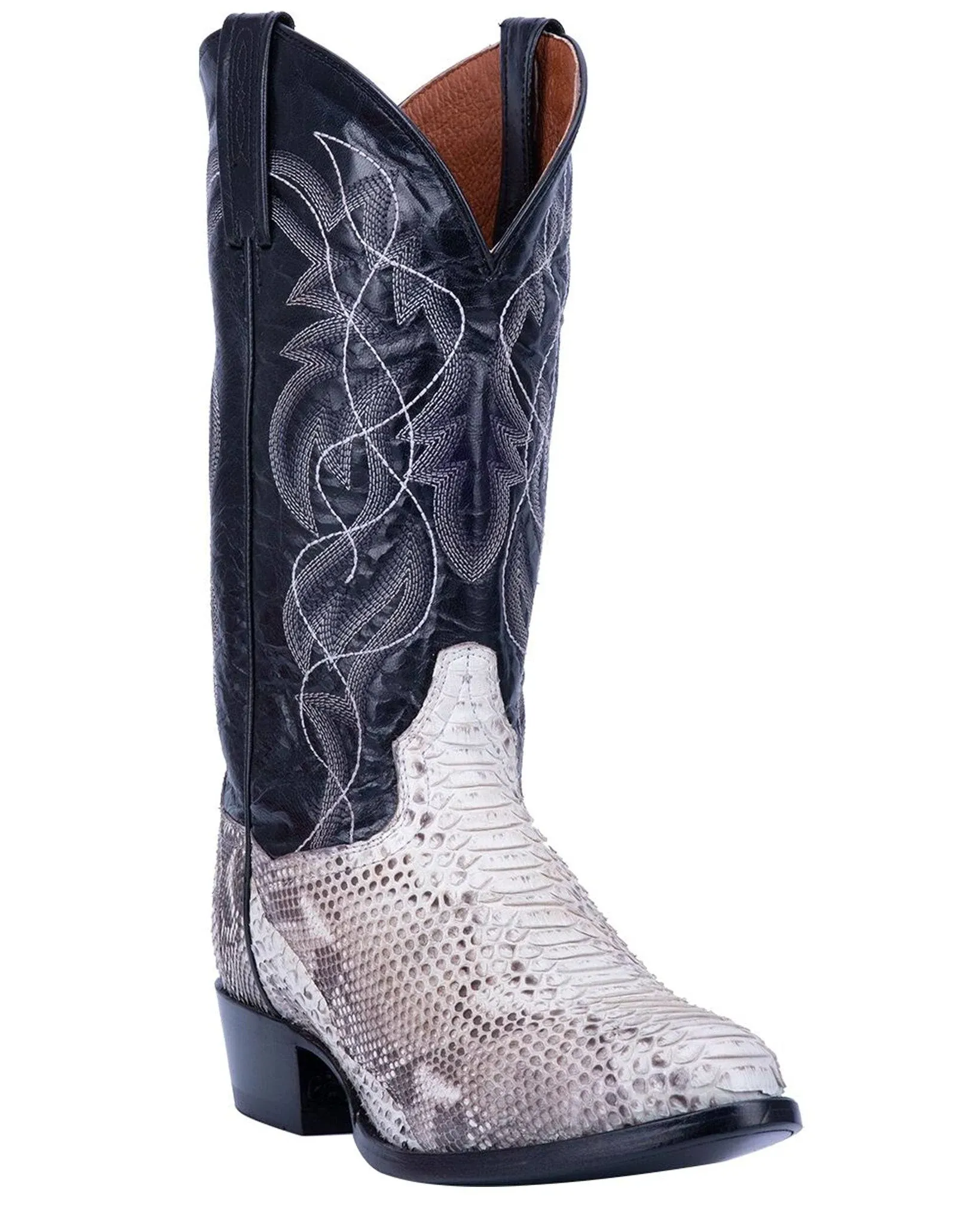 DAN POST MENS GENUINE PYTHON  SNAKESKIN BAY APACHE COWBOY BOOTS 10 D DP3037 NEW