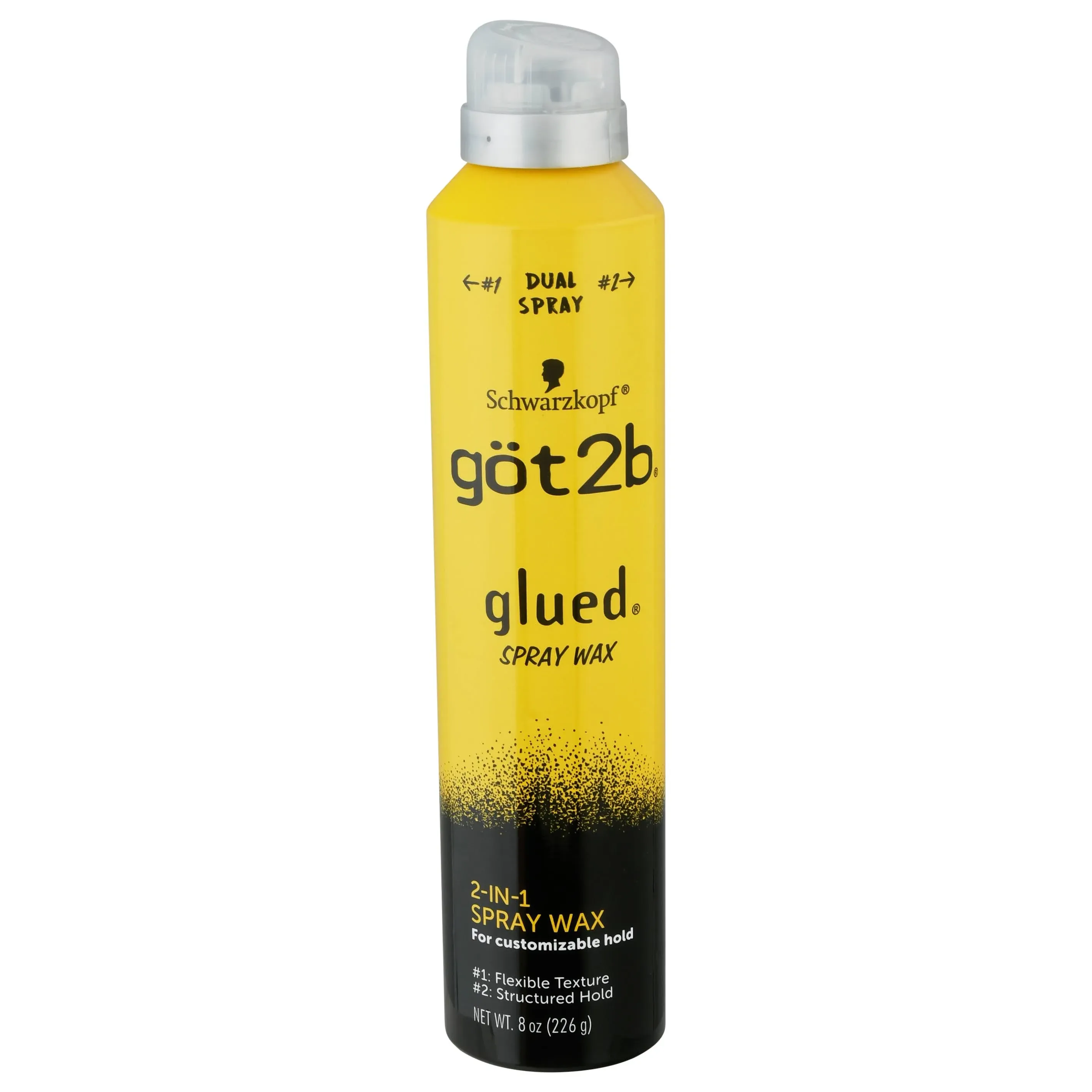 Got2b Glued Spray Wax, 2-in-1 - 8 oz