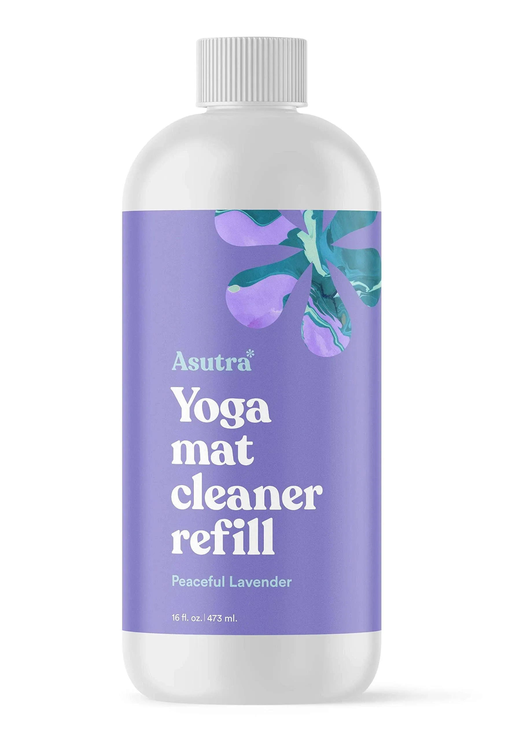 ASUTRA Natural &amp; Organic Yoga Mat Cleaner Refill / 16 fl oz / Peaceful Lavender