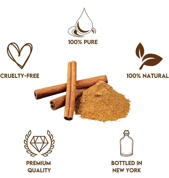 Premium Cinnamon Oil 4 Fl Oz with Huge Dropper and Sprayer - 100% Pure, Natural & Therapeutic - Cleaning, DIY Soap, Diffuser, Aromatherapy, Garden and Kitchen - Indoor and Outdoor