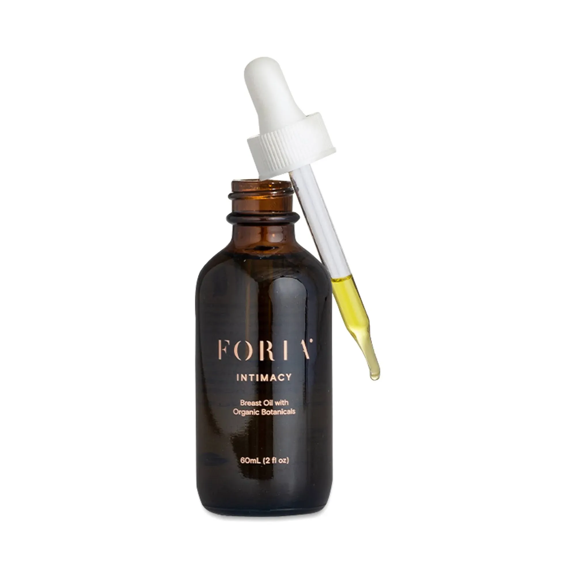 Foria Breast Oil | Organic, All-Natural Herbal Massage Oil to Support Breast Health with Coconut Oil, Castor Oil, Calendula, Yarrow & Dandelion Leaf | 2 Fl Oz