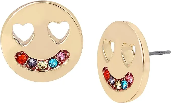 Betsey Johnson Women&#x27;s Smiley Stud Earrings