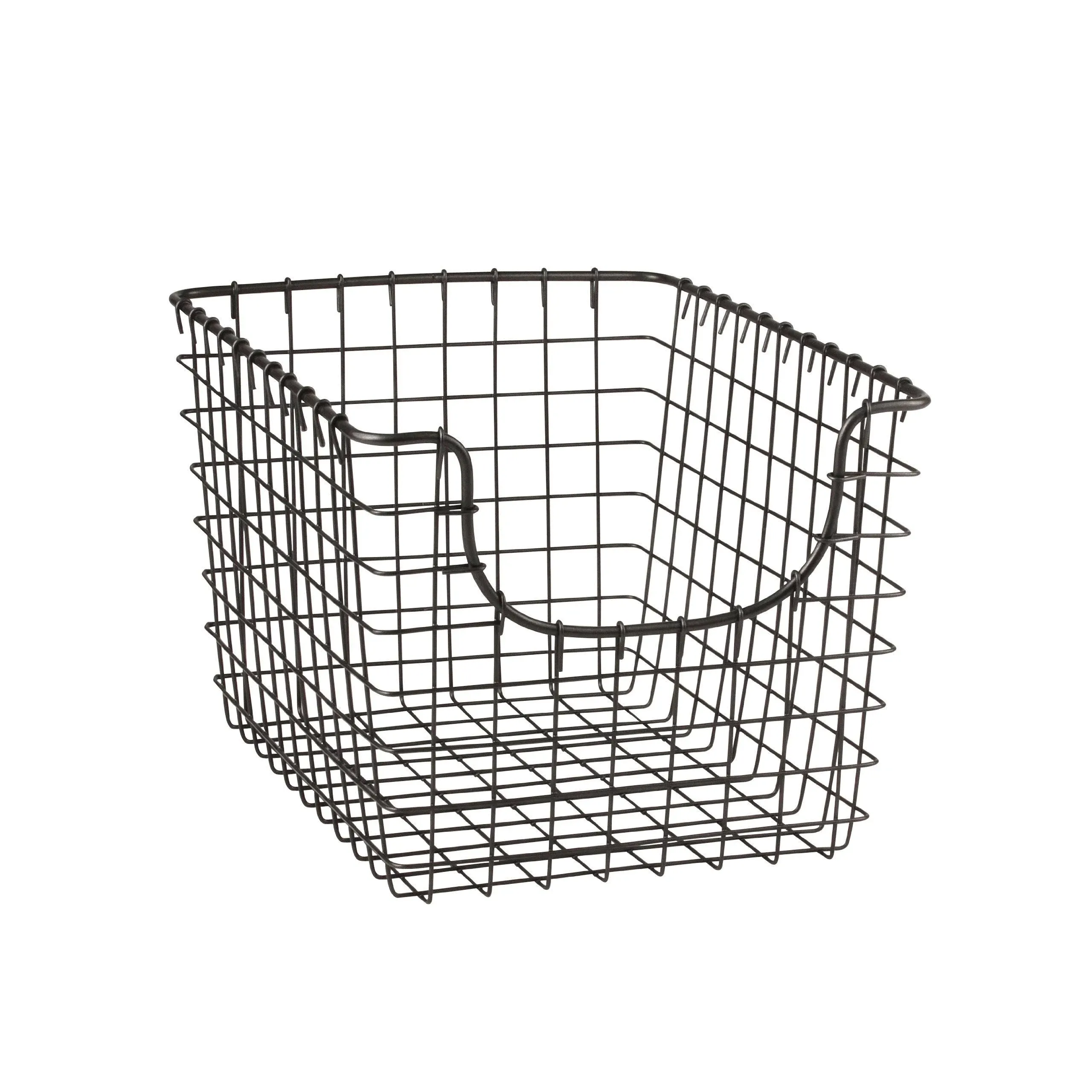  Scoop Wire Basket, Vintage-Inspir<wbr/>ed Steel Storage Solution for Kitchen, 