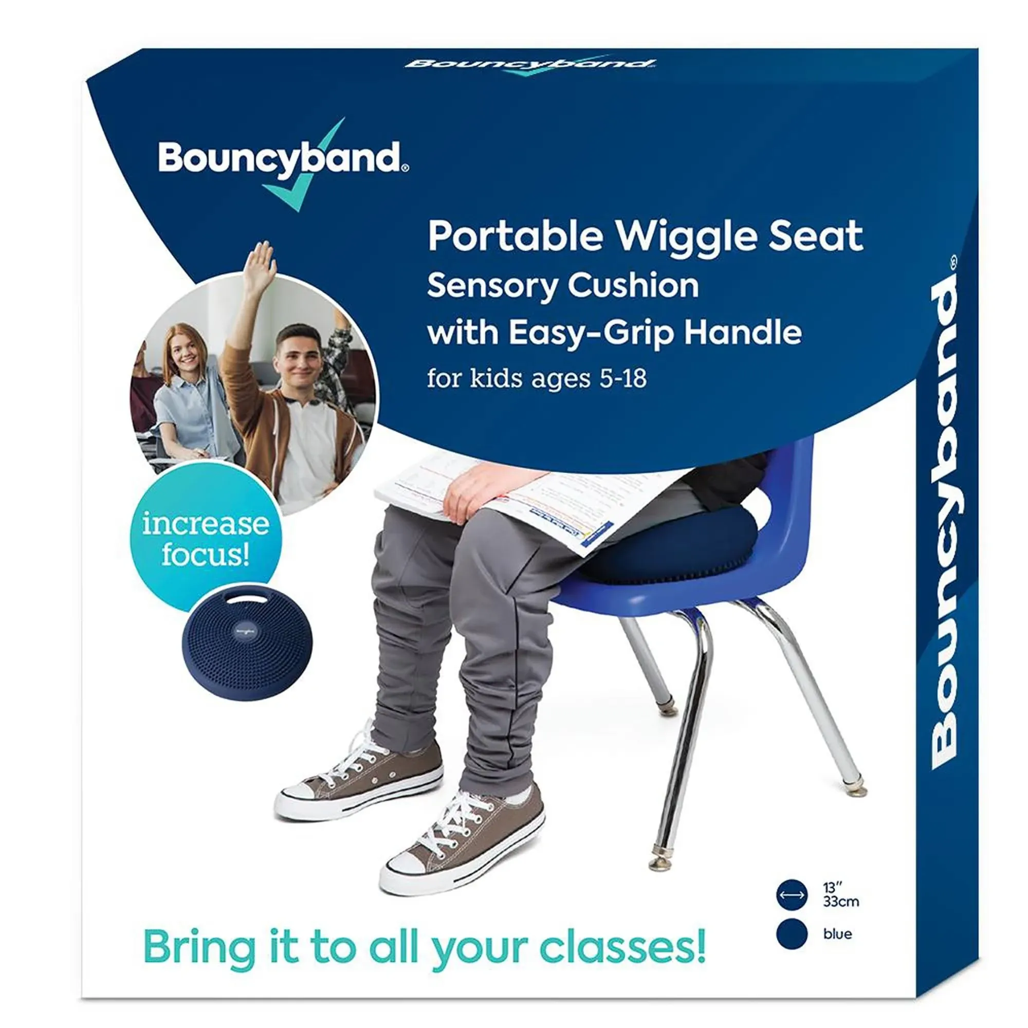 Bouncyband Portable Wiggle Seat, Blue