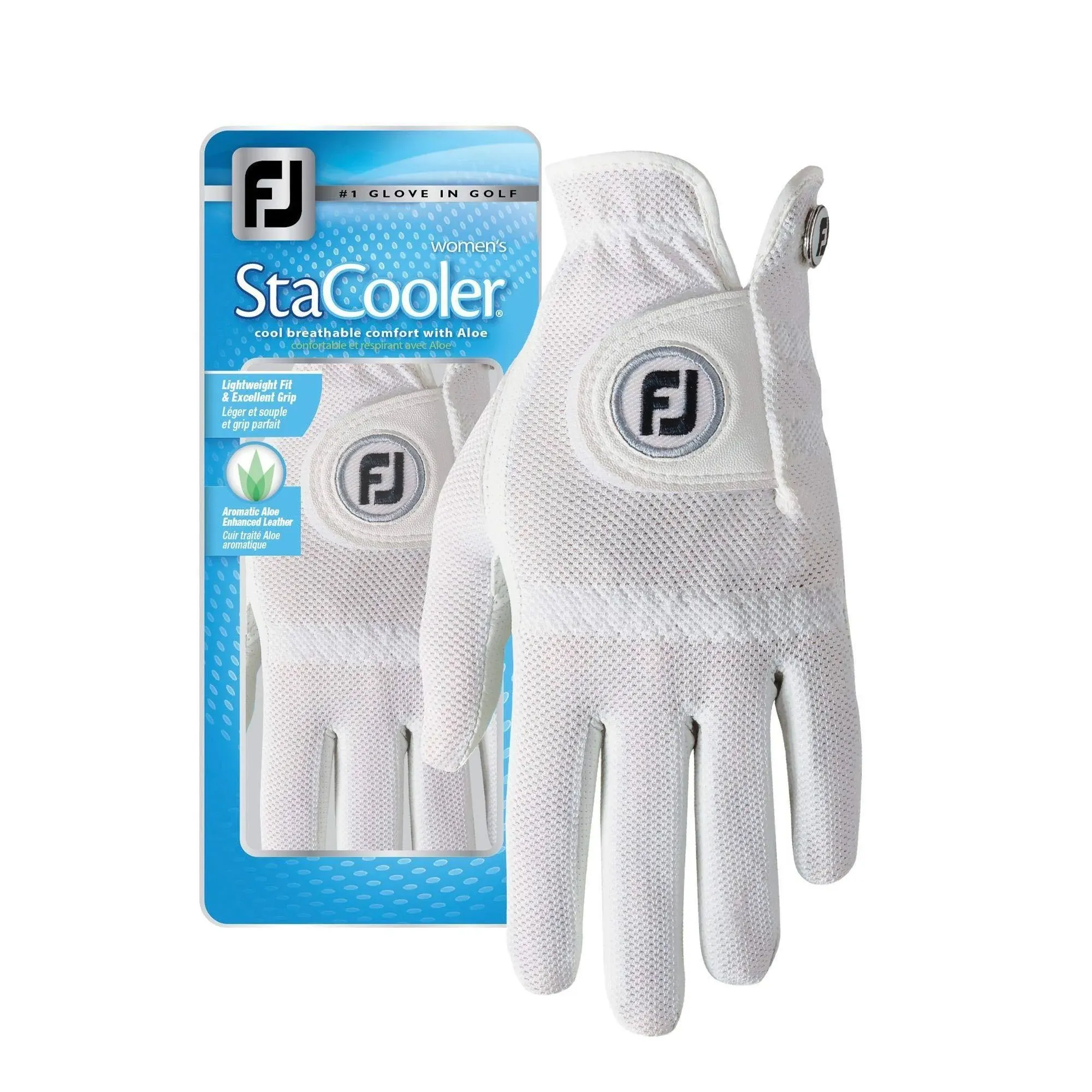 FootJoy Sta Cooler Golf Gloves - White