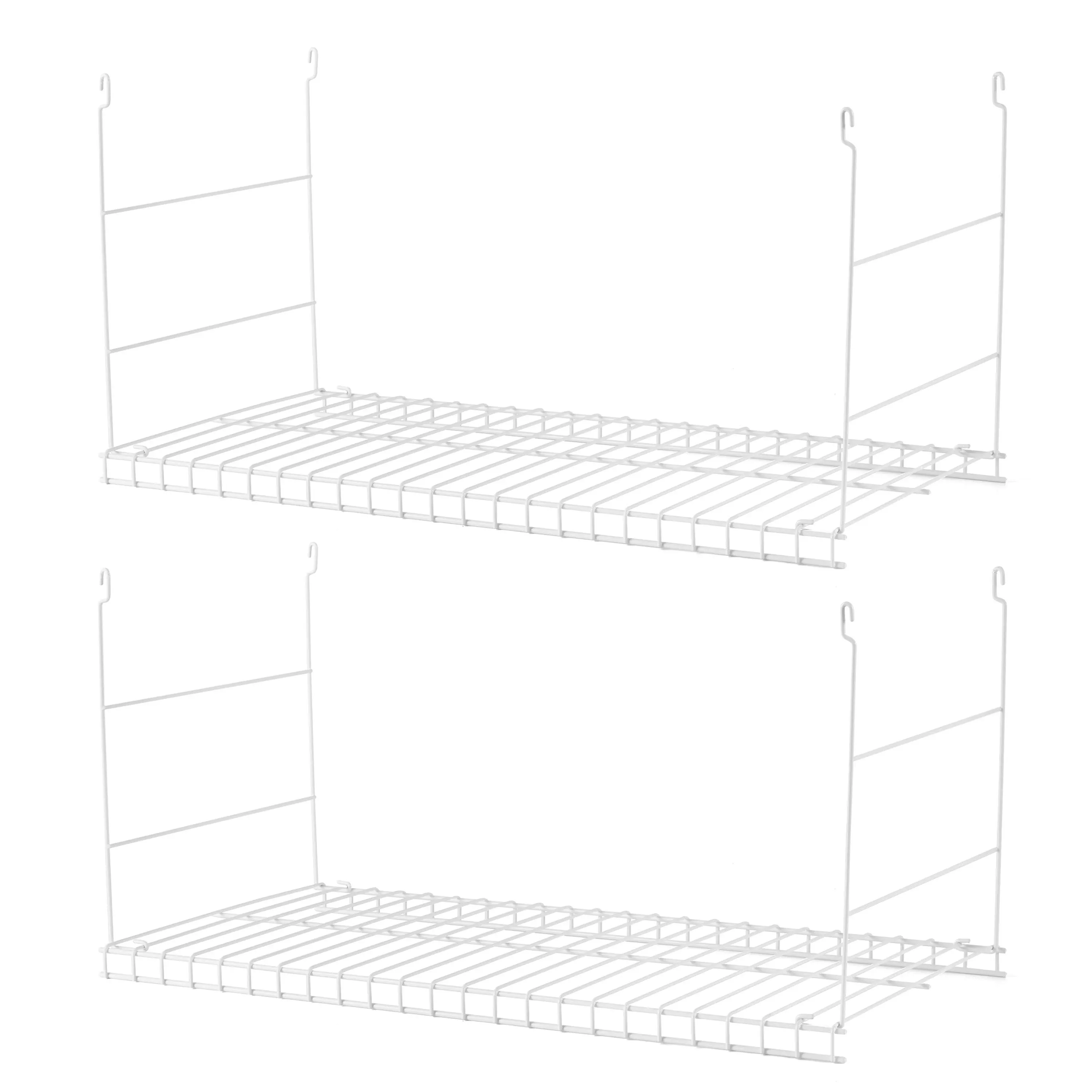 Rubbermaid 24" Universal Closet Steel Wire Added Storage Hanging Shelf (2 Pack)