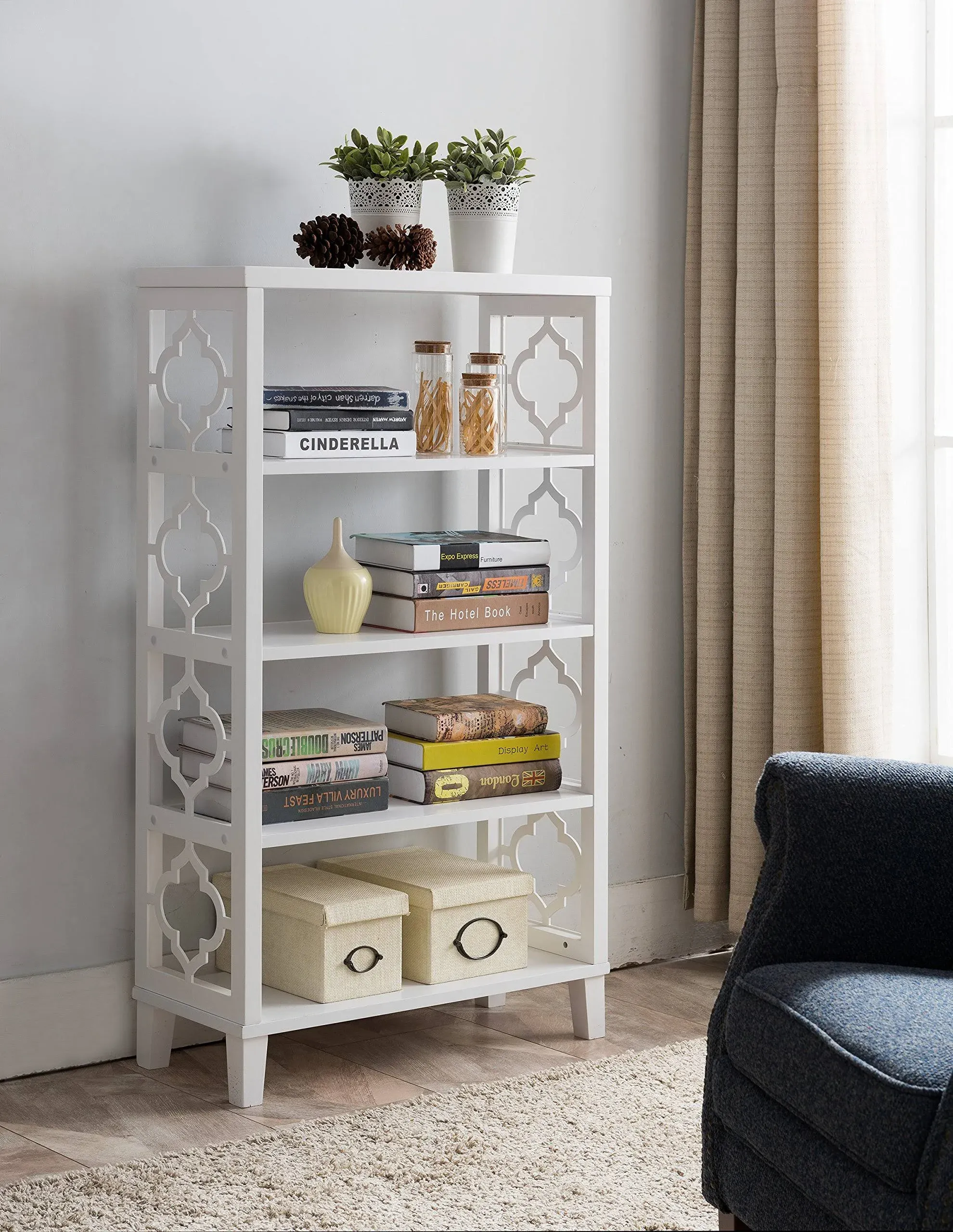 Kraft Wood 5-Tier Bookcase