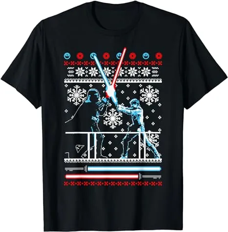 Star Wars Ugly Christmas Sweater Duel T-Shirt | BoxLunch